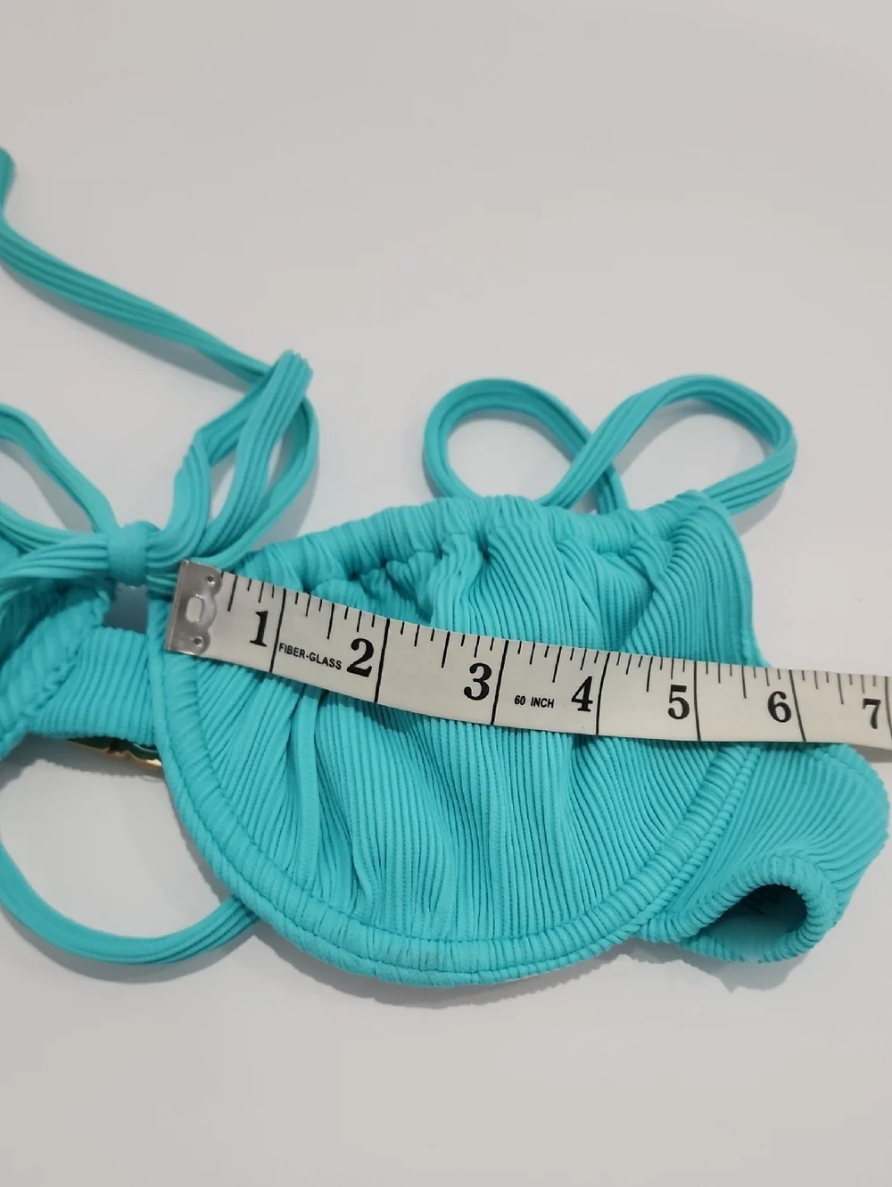 Kulani Kinis x Lexi Hidalgo Ruched Underwire Bikini Bra - Aqua